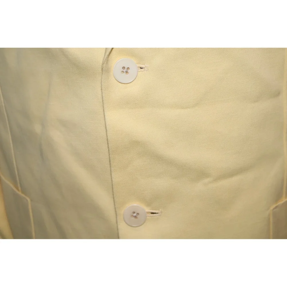 Banana Republic Summer Blazer Men 46L Slim Fit Linen Blend Two Button Sport Coat